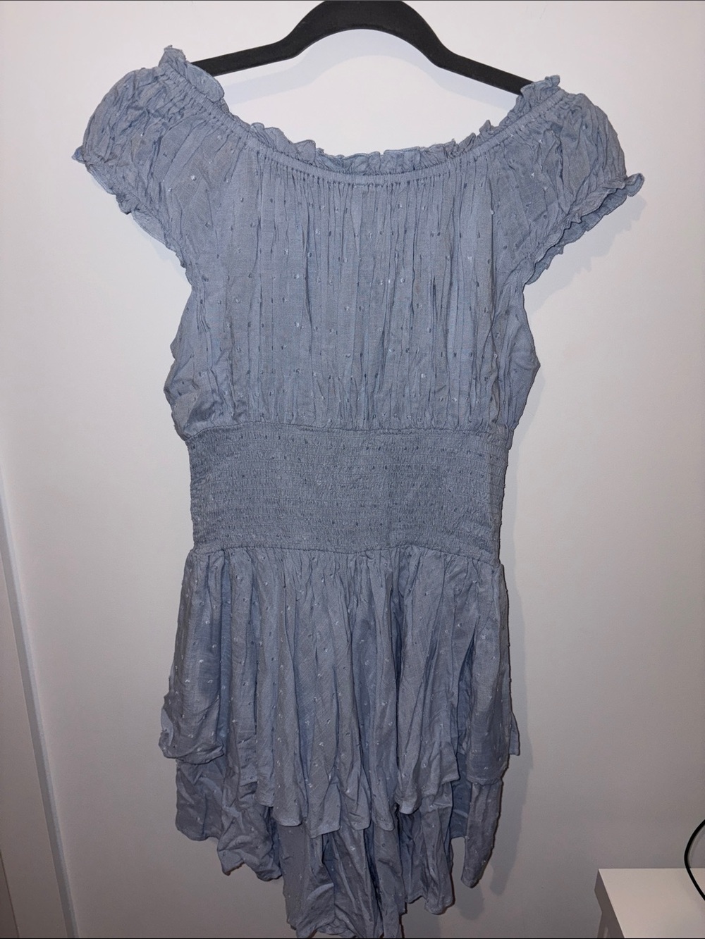 Princess Polly Ruffled Periwinkle Romper - Picture 3 of 3